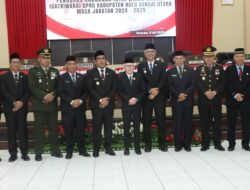 Kodim 1001/HSU-BLG Hadiri Rapat Paripurna DPRD HSU: Pengucapan Sumpah Anggota DPRD Baru