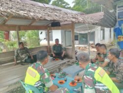 Danramil 09/Samatiga Tingkatkan Sinergi Lewat Komsos Bersama Aparatur Gampong Leubok