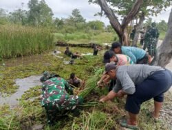 Cegah Banjir, Koramil 08/Anjir Muara Laksanakan Aksi Bersih-Bersih dan Tanam Pohon