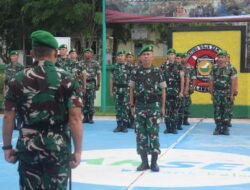 Kodim 1001/HSU-BLG Gelar Acara Korp Raport Pindah Satuan dengan Suasana Khidmat