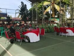 Kodim 1005/Barito Kuala Rayakan HUT ke-67 Kodam VI/Mulawarman melalui Vicon