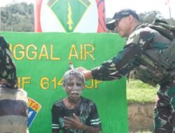 Satgas Yonif 614/RJP Resmikan Pembangunan Pipanisasi Air Bersih di Kampung Tima