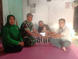 ‎Koramil 0105-10/Woyla Barat Berikan Santunan dan Doa untuk Anak Penderita Kelainan Jantung dan Down Syndrome