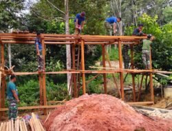 Satgas TMMD Bangun Penampungan Air Bersih di Desa Suka Rahmat