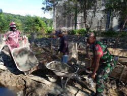 Babinsa Jaya Aktif Bantu Warga, Pererat Kebersamaan Melalui Karya Bakti Pembangunan Rumah