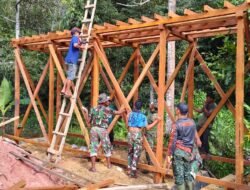 TMMD Ke-125 Bangun Penampungan Air Bersih untuk Warga Suka Rahmat