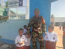Babinsa Koramil 1005-01/Bakumpai Lakukan Komsos di SDN Lepasa 2