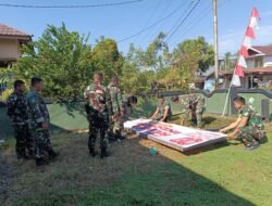 Menyambut HUT RI Ke 80, Kodim 1003/HSS Berupaya Meningkatkan Semangat Nasionalisme Dengan Pemasangan Bendera Merah Putih