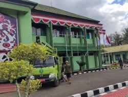 Kodim 1010/Tapin Pasang Bendera Merah Putih dan Umbul-Umbul dalam Rangka HUT ke-80 RI