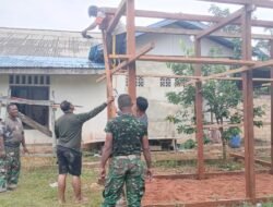 TNI Bangun Penampungan Air Bersih di Desa Suka Rahmat