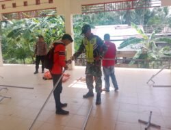 Sinergitas TNI, POLRI, BPBD dan Warga Bantu Dirikan Tenda Darurat untuk Korban Angin Puting Beliung di Wilayah Woyla