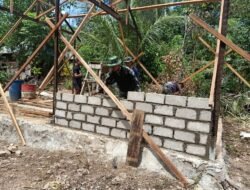 Perkembangan Signifikan, TMMD Kodim Banjar Pasang Batako