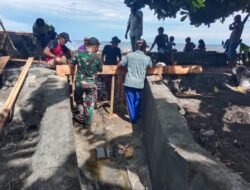 Satgas TMMD ke-125 Kodim 1509/Labuha Rampungkan Pembangunan Jembatan Leger di Desa Tegono