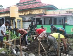 Satgas TMMD ke-125 Kodim 1509/Labuha Kejar Pembuatan Bak Penampungan Air Bersih di Desa Bobawa