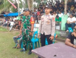 Sinergi TNI-Polri Amankan Turnamen Sepak Bola HUT RI ke-80 di Teunom