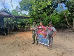 Tak Kenal Waktu Babinsa Himbau Masyarakat Untuk Bersama Cegah Karhutla