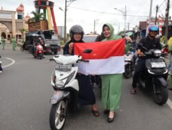 Kodim 0105/Abar Bagikan 500 Lembar Bendera Merah Putih dalam Rangka HUT ke-80 RI