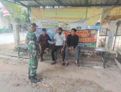 Babinsa dan Masyarakat Bersatu Cegah Karhutla di Kabupaten Tapin