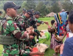 Satgas Yonif 614/RJP Gelar Minggu Damai Penuh Kasih di Perbatasan RI-PNG