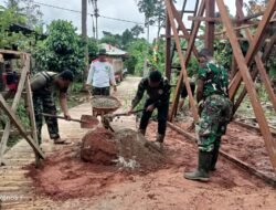 Adukan Semen dan Kayu Ulin Menguatkan Harapan: TMMD 125 Kodim 0909/Kutai Timur Atasi Air Bersih di Suka Rahmat