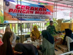 Babinsa Koramil 1003-08/Daha Selatan Hadir dan Kawal Pelaksanaan Program Gerakan Pangan Murah