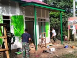 Transformasi Dinding RTLH Rahman Berkat Tangan Dingin TMMD Kodim 0909/Kutai Timur dan Warga