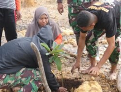 250 Pohon Ditanam Kodim 0909/Kutai Timur di Teluk Pandan, Wujud Nyata Cinta Lingkungan