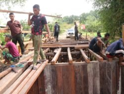 Satgas TMMD Pacu Pembangunan Jembatan Suka Rahmat, Jalin Semangat Gotong Royong