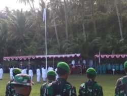 Peringatan HUT RI ke-80 di Halmahera Selatan: Satgas TMMD Mengikuti Upacara Bendera dengan Semangat