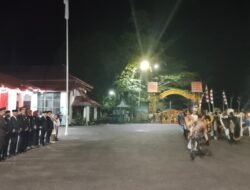 Kodim 1005/Barito Kuala Mengikuti Kegiatan Apel Taptu Peringatan HUT Ke-80 RI