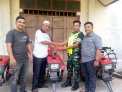 Babinsa Koramil 02/Woyla, Dampingi Petani Mendapatkan Alsintan dari Dinas Pertanian untuk Membantu Petani di Desa Binaany