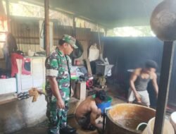 Babinsa Koramil 05/Panga Ingatkan Pekerja Tahu Waspadai Bahaya Kebakaran