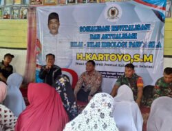 Masyarakat Desa Tanah Bangkang Terima Sosialisasi Revitalisasi dan Aktualisasi Nilai Nilai Ideologi Pancasila