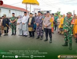 Tradisi Mandi Safar di Desa Teluk Melano, Babinsa Koramil 11/Simpang Hilir Hadiri Acara Adat Penuh Makna