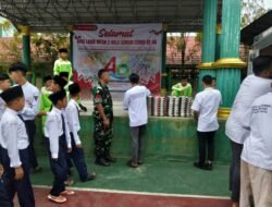 Babinsa Dampingi Pelaksanaan Makan Siang Bergizi Gratis untuk Siswa MTsN 2 HSU