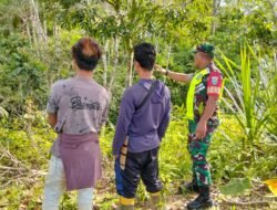Babinsa Koramil 01/Sungaimas Laksanakan Patroli Cegah Karhutla di Desa Sakuy