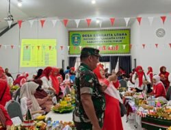 Babinsa Sangatta Utara Jadi Juri Lomba Tumpeng dalam Peringatan HUT RI ke-80
