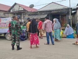 Koramil 1004-05/Pulau Laut Selatan Gelar Gerakan Pangan Murah, Bantu Masyarakat Dapatkan Beras Murah