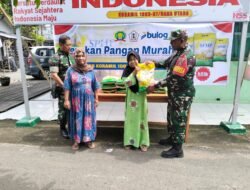 Gerakan Pangan Murah: Koramil 1003-08/Daha Utara Berkolaborasi dengan BULOG