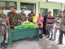 Koramil 1005-07/Alalak Sukses Gelar Gerakan Pangan Murah, 25 Karung Beras Ludes Terjual