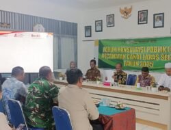 Babinsa Hadiri Forum Konsultasi Publik, Dukung Pembangunan di Kecamatan Candi Laras Selatan
