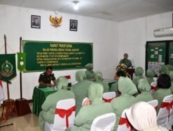 Persit KCK Cabang XVIII Kodim 1707/Merauke Gelar Rapat Paripurna Serah Terima Jabatan
