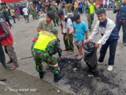 Aksi Demonstrasi di Aceh Barat, Dandim 0105/Abar Pimpin Pembersihan Area Setelah Aksi
