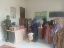 Babinsa Koramil 05/Panga Hadiri Posyandu, Dukung Tumbuh Kembang Balita di Keude Panga