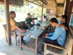 Babinsa Koramil 07/Johan Pahlawan Laksanakan Kegiatan Komsos Bersama Masyarakat Desa Lapang