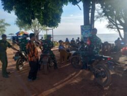 Anggota Koramil 03/Kendawangan Melaksanakan Patroli Tingkatkan Keamanan di Wilayah Binaan