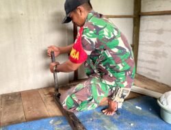 Kodim 1001/HSU-BLG Gelar Bakti Sosial Renovasi Musholla dalam Rangka HUT ke-80 TNI