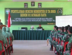 Kodim 0116/Nagan Raya Terima Penyuluhan Hukum dari Kodam Iskandar Muda
