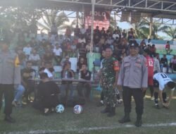 TNI-Polri Bersinergi Amankan Turnamen Sepak Bola Keuchik Cup II di Teunom