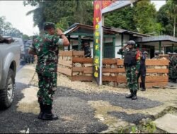 Dankolakops Korem 182/JO Kunjungi Pos Satgas Pamtas Yonif 410/Alugoro di Papua Barat